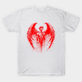 the crow angel red T-Shirt